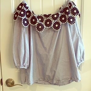 Off the shoulder summer blouse